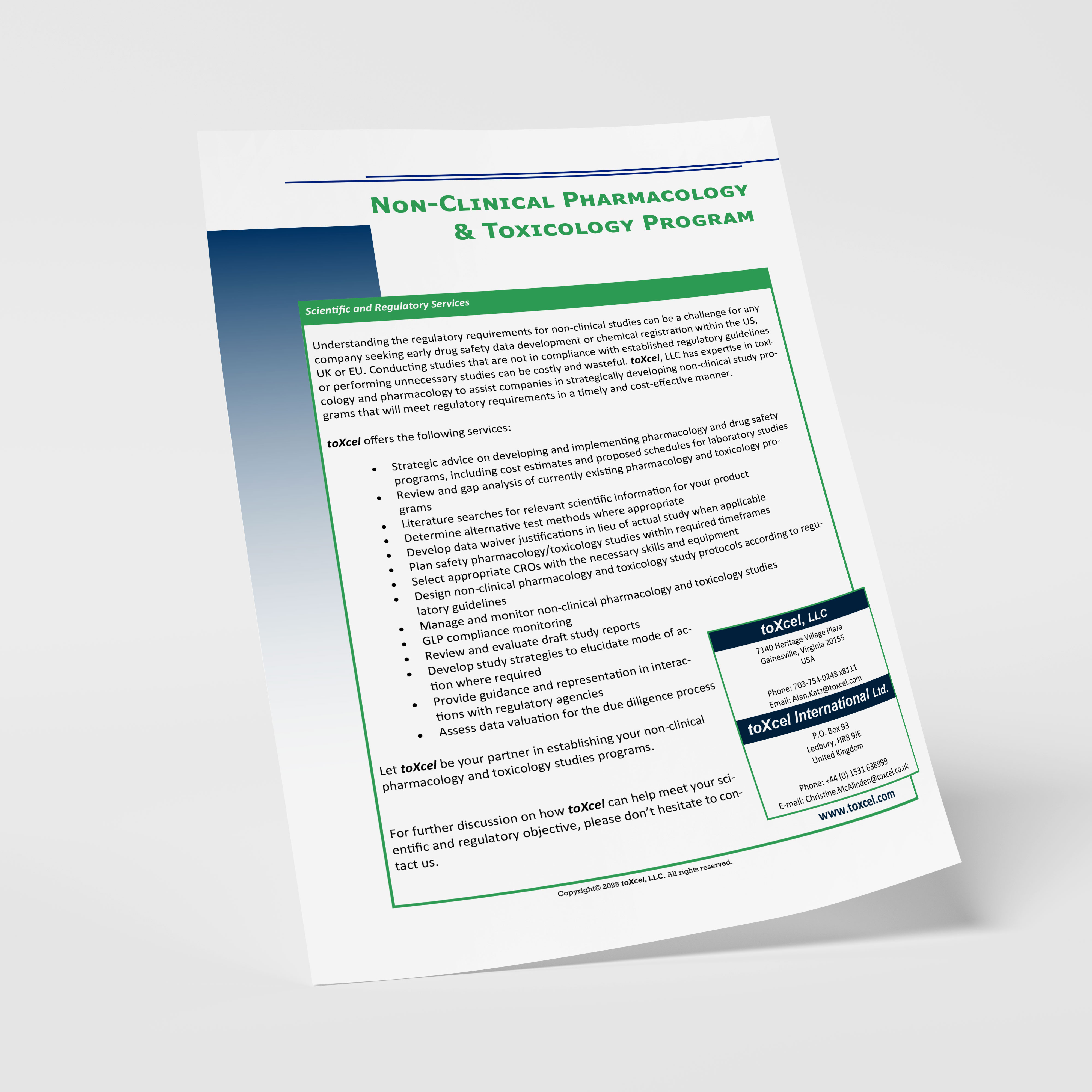Non Clinical Pharmacology and toxicology Program mockup mockup of a Non Clinical Pharmacology and toxicology Program white paper