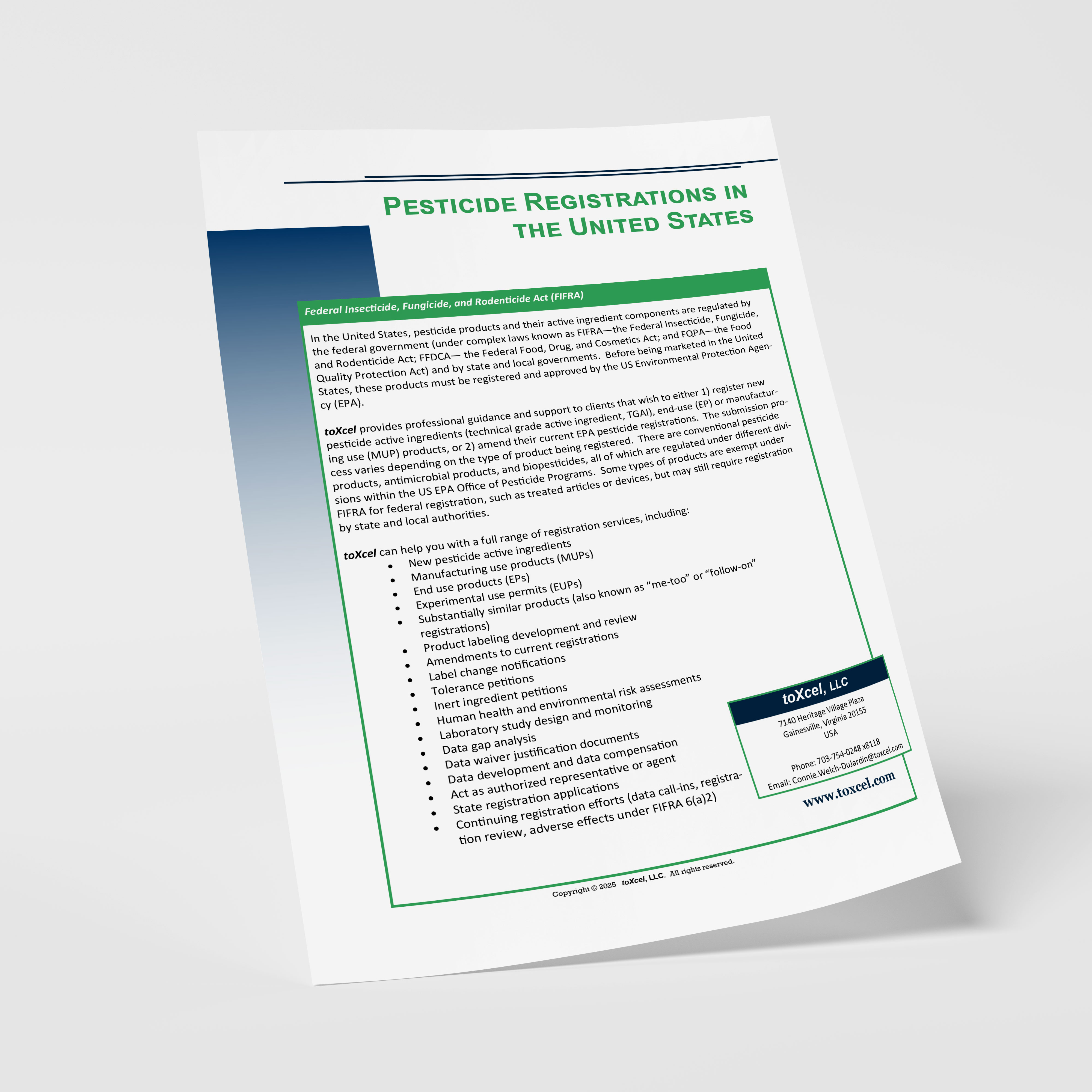 Pesticide Registrations in the United States mockup mockup image of a Pesticide Registrations in the United States white paper