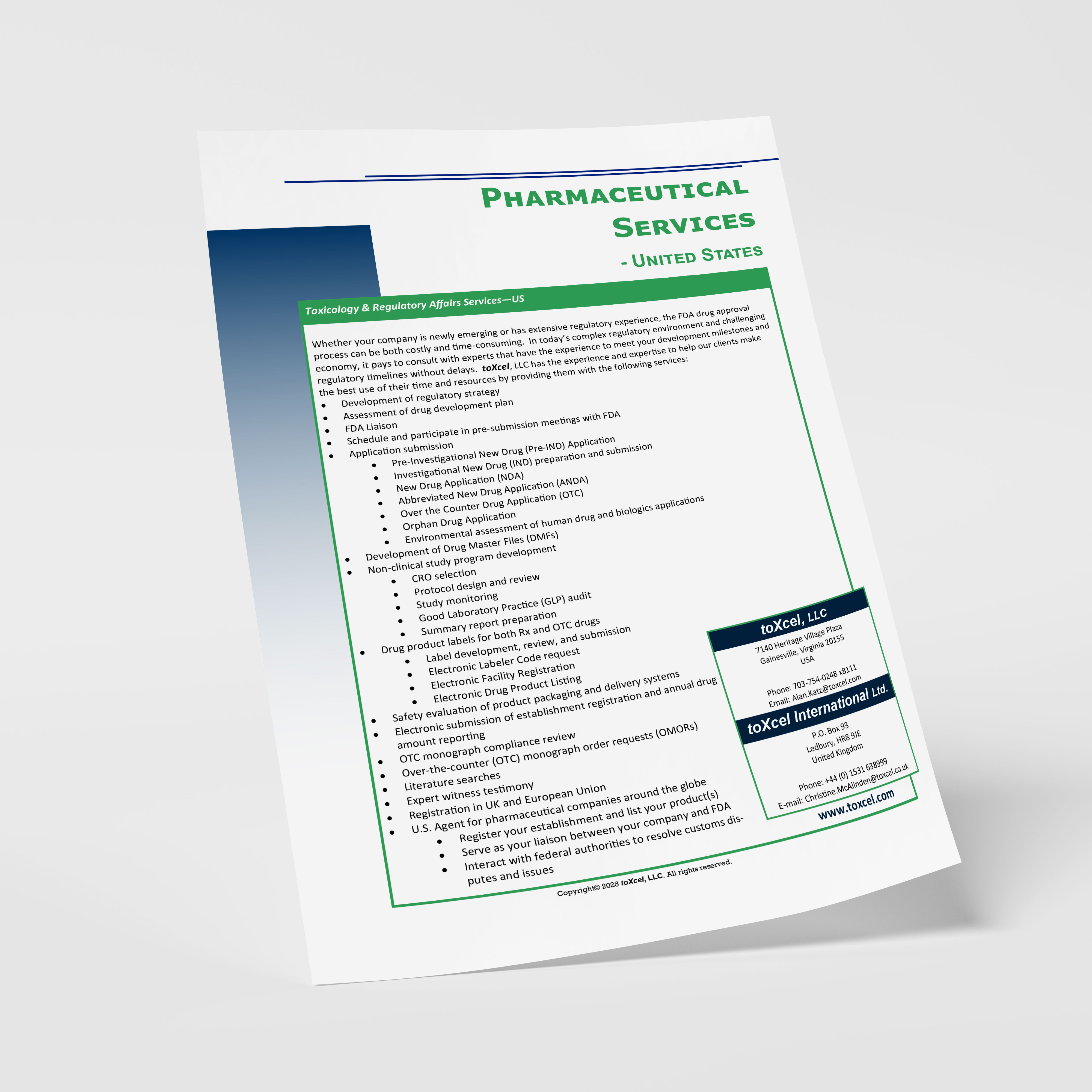 US-Pharma whitepaper mockup Mockup of a white paper on pharmaceutical studies