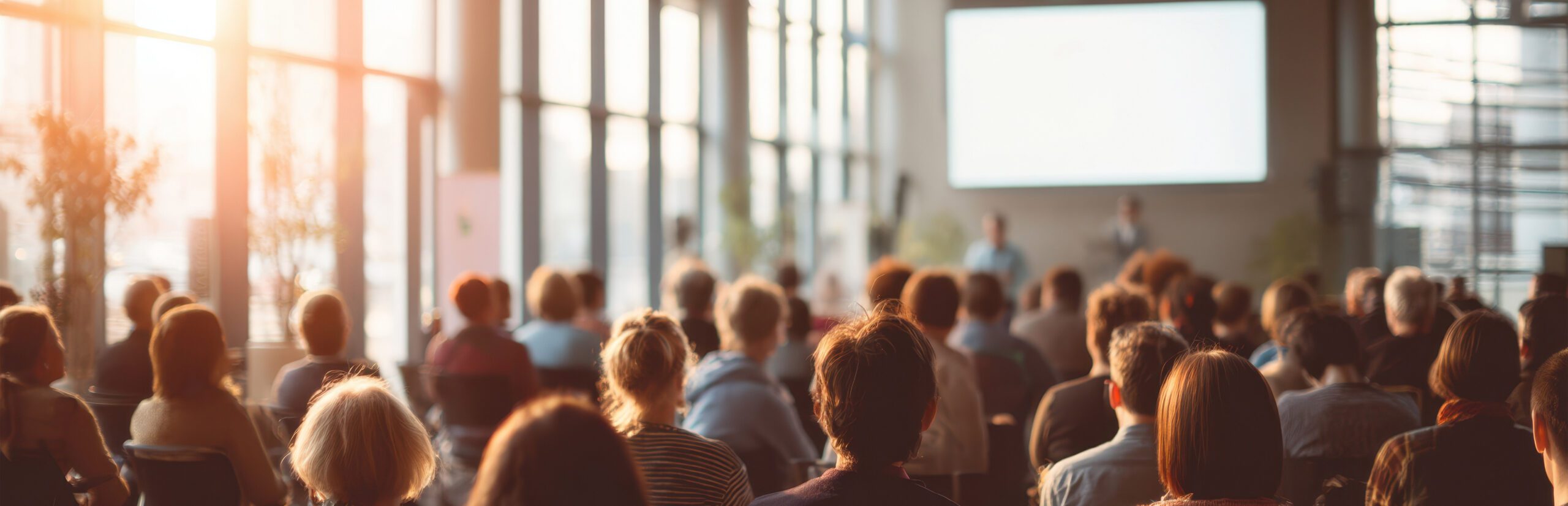 People watching a training seminar 