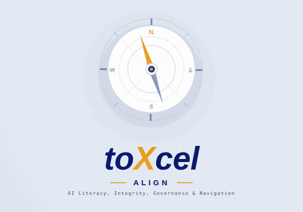 compass logo with toXcel Align, AI Literacy, Integrity, Governance & Navigation written underneath